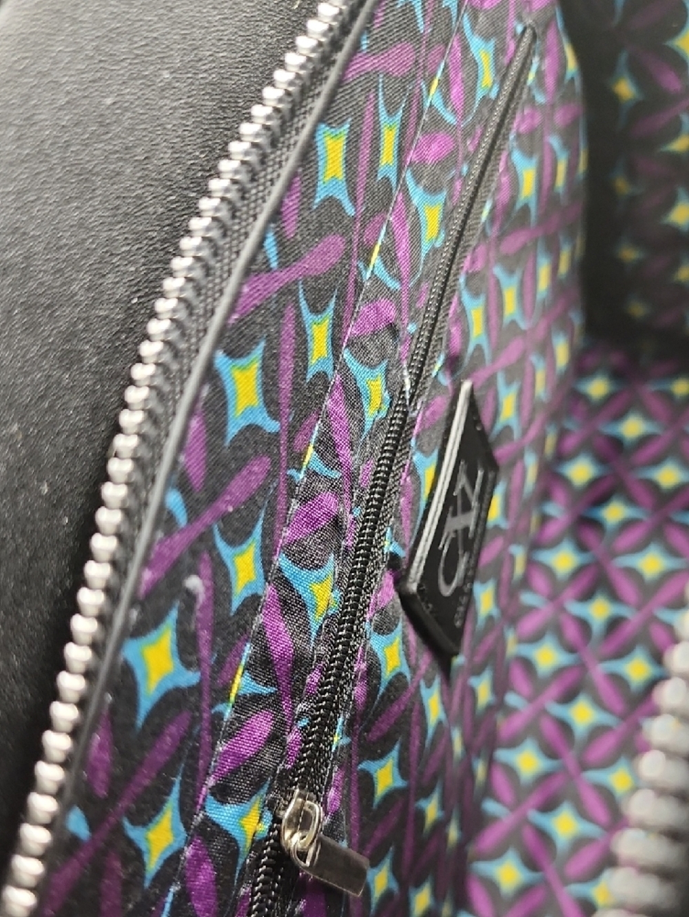 Christian Lacroix Black Satchel with Silver CXL Logo - Picture 10 of 11